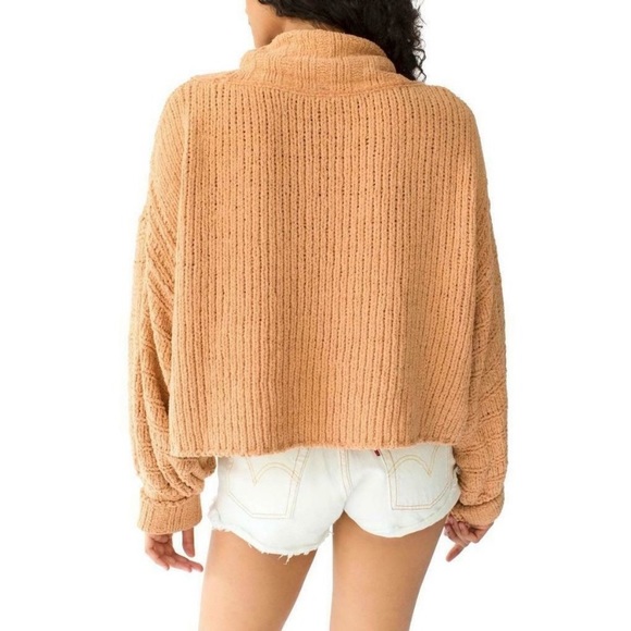 NWT Free People Be Yours Bishop Sweater in colour Camel - Picture 8 of 15